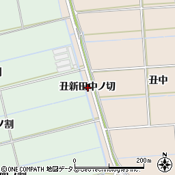 愛知県西尾市一色町治明丑新田中ノ切周辺の地図