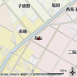 愛知県西尾市一色町池田友伝周辺の地図