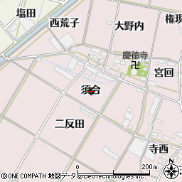 愛知県西尾市一色町池田須合周辺の地図
