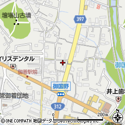 兵庫県姫路市御国野町国分寺580-3周辺の地図