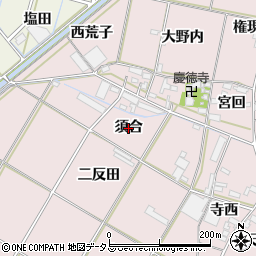 愛知県西尾市一色町池田（須合）周辺の地図