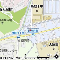 セブンイレブン高槻竹の内町店周辺の地図
