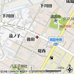 愛知県西尾市一色町味浜後田11周辺の地図