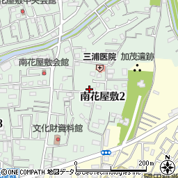 兵庫県川西市南花屋敷2丁目周辺の地図