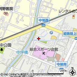 兵庫県姫路市中地434周辺の地図