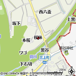 愛知県豊川市三上町桜林周辺の地図