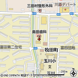 高槻牧田郵便局周辺の地図