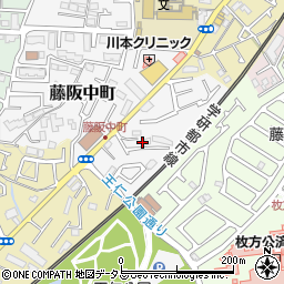 大阪府枚方市藤阪中町6-27周辺の地図