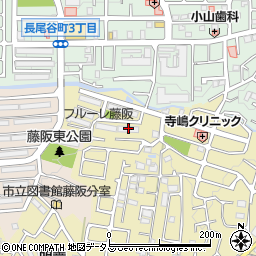 フルーレ藤阪５号棟周辺の地図