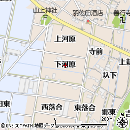 愛知県西尾市笹曽根町下河原周辺の地図