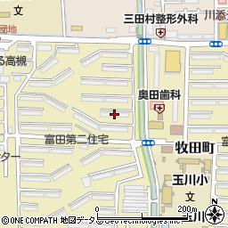 ＵＲ富田８１号棟周辺の地図