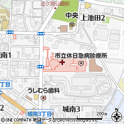 池田市　休日急病診療所周辺の地図
