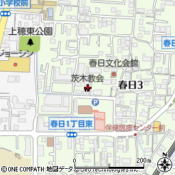 茨木教会周辺の地図