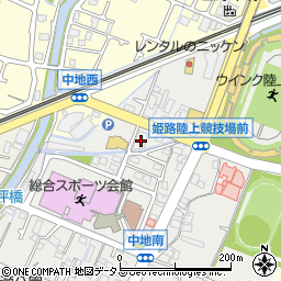 兵庫県姫路市中地433周辺の地図