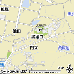 愛知県蒲郡市三谷町（黒別当）周辺の地図