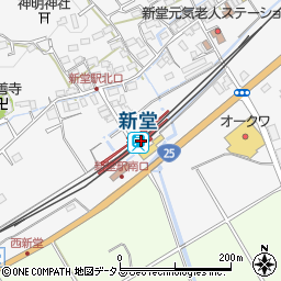 伊賀市役所　市営新堂駅駐車場周辺の地図