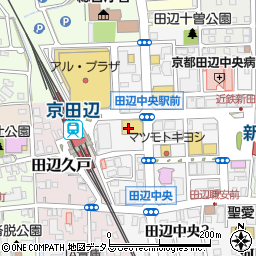 スーパー山田屋京田辺店周辺の地図