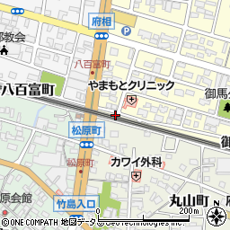 愛知県蒲郡市府相町（丸山）周辺の地図