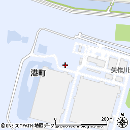 愛知県西尾市港町周辺の地図