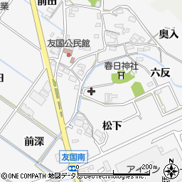 愛知県西尾市吉良町友国松下47周辺の地図