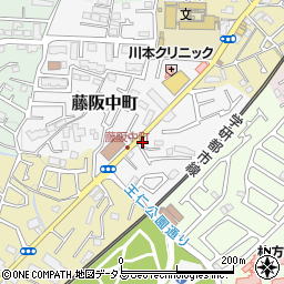 大阪府枚方市藤阪中町6-34周辺の地図