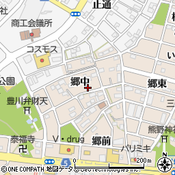 愛知県豊川市馬場町郷中周辺の地図