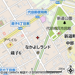 愛知県豊川市蔵子6丁目5周辺の地図