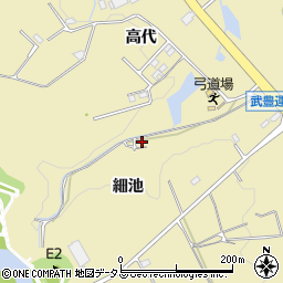 愛知県知多郡武豊町冨貴細池周辺の地図