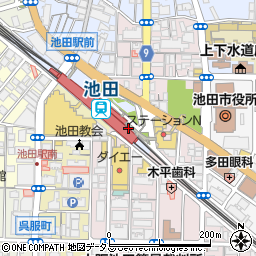 青冥 チンミン Ching-Ming 阪急池田店周辺の地図
