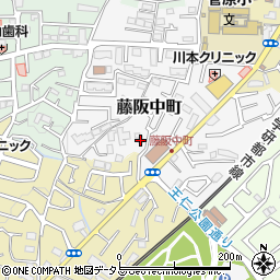 大阪府枚方市藤阪中町2-1周辺の地図