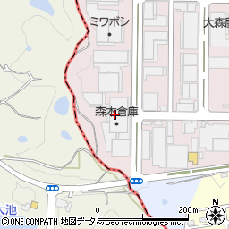 森本倉庫株式会社　阪神団地営業所周辺の地図