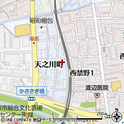 大阪府枚方市天之川町3周辺の地図