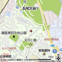 大阪府枚方市藤阪東町2丁目周辺の地図