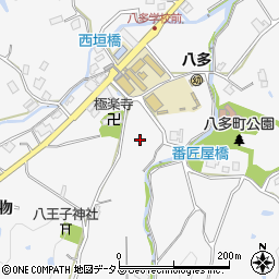 兵庫県神戸市北区八多町附物周辺の地図