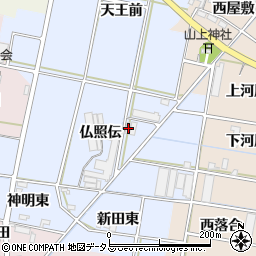 愛知県西尾市平口町仏照伝7周辺の地図