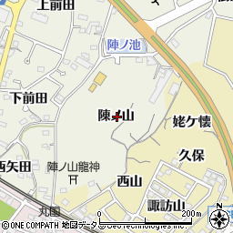 愛知県蒲郡市豊岡町陳ノ山周辺の地図