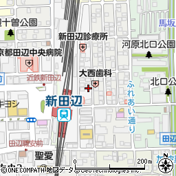 京都府京田辺市河原食田10-77周辺の地図