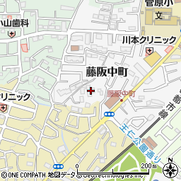大阪府枚方市藤阪中町1-1周辺の地図