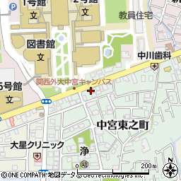 セブンイレブン枚方中宮東之町店周辺の地図