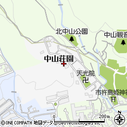 兵庫県宝塚市中山荘園周辺の地図