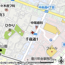 豊川公共職業安定所周辺の地図