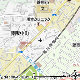 大阪府枚方市藤阪中町7-14周辺の地図