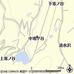 愛知県豊橋市石巻平野町中寒ノ谷周辺の地図