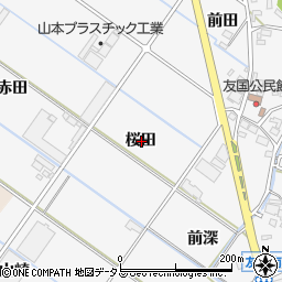 愛知県西尾市吉良町友国桜田周辺の地図