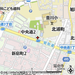 すき家豊川中央通店周辺の地図
