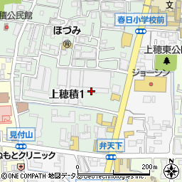 大阪府茨木市上穂積1丁目3周辺の地図