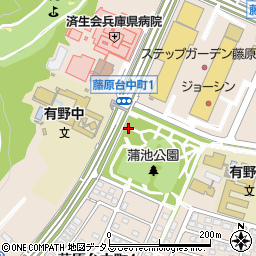 蒲池公園トイレ周辺の地図