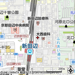 京都府京田辺市河原食田10-66周辺の地図