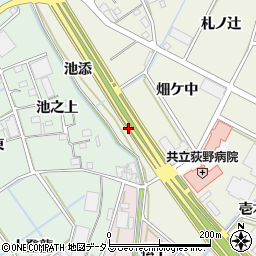 愛知県豊川市三上町池添周辺の地図