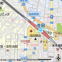 キャンドゥダイエー池田駅前店周辺の地図